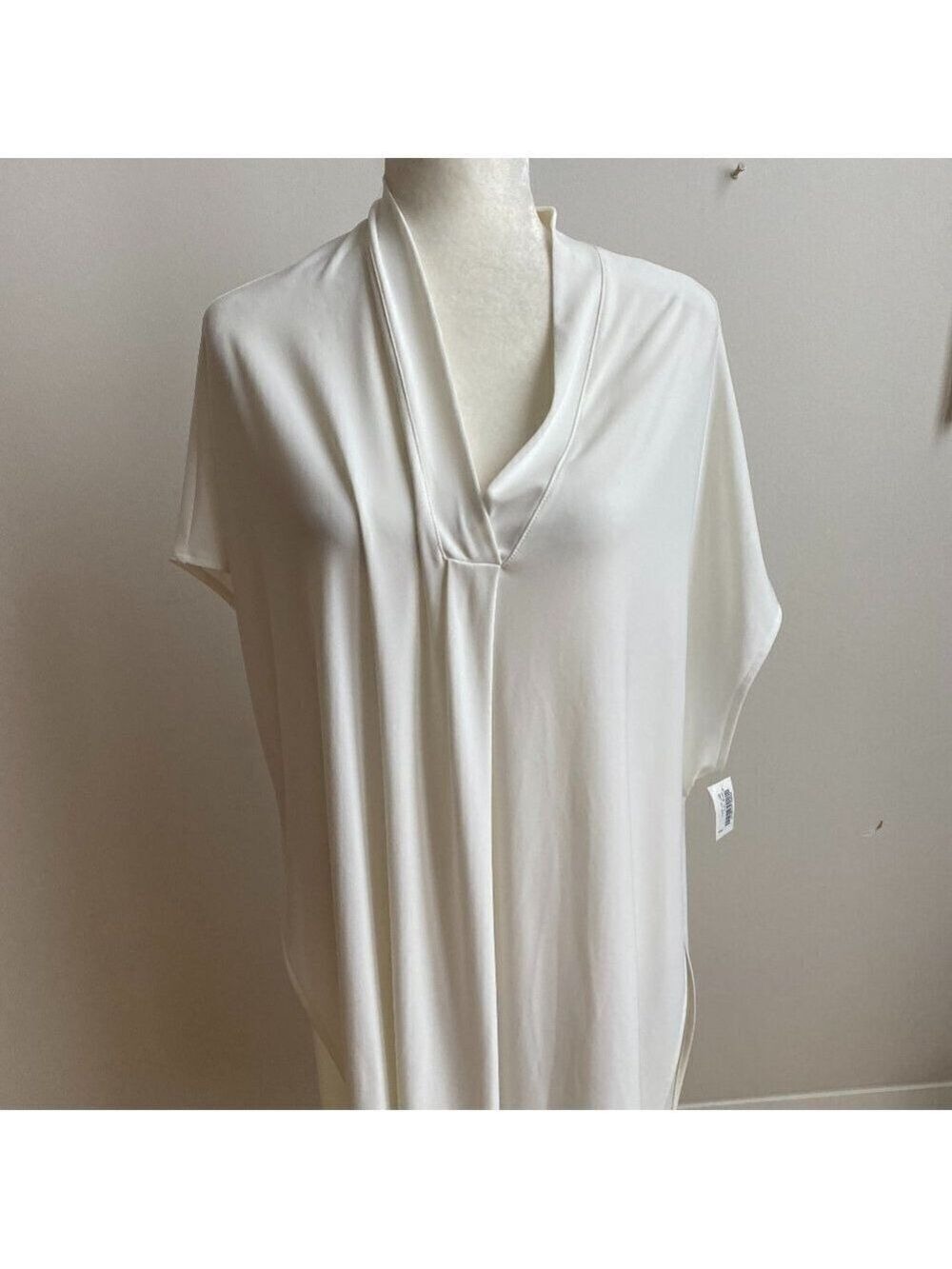 BRIAN Bailey New Ivory V-neck poncho tunic Small